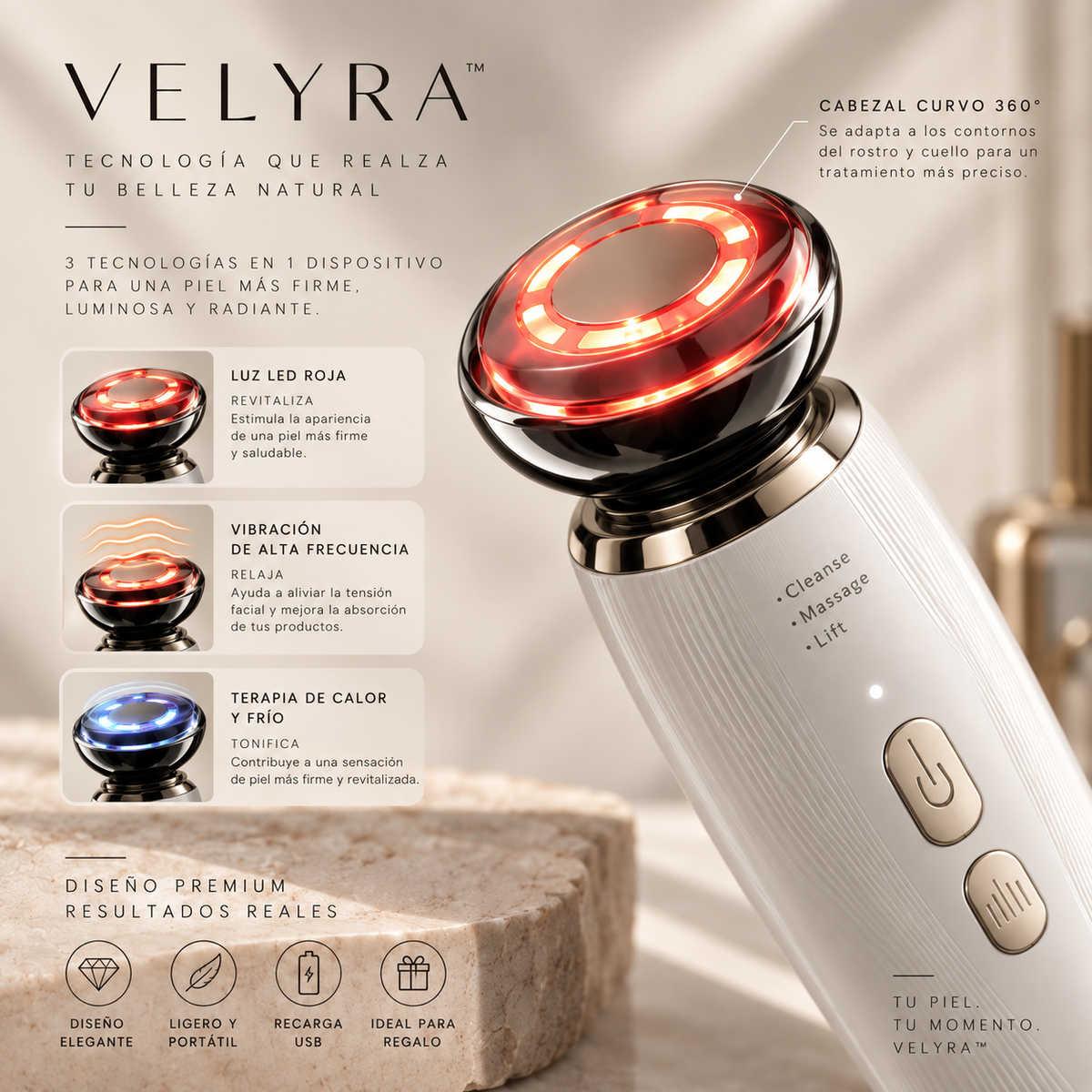 VELYRA™ Sculpt — Dispositivo Facial 3 en 1