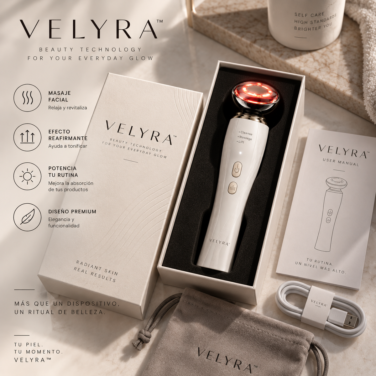 VELYRA™ Sculpt — Dispositivo Facial 3 en 1